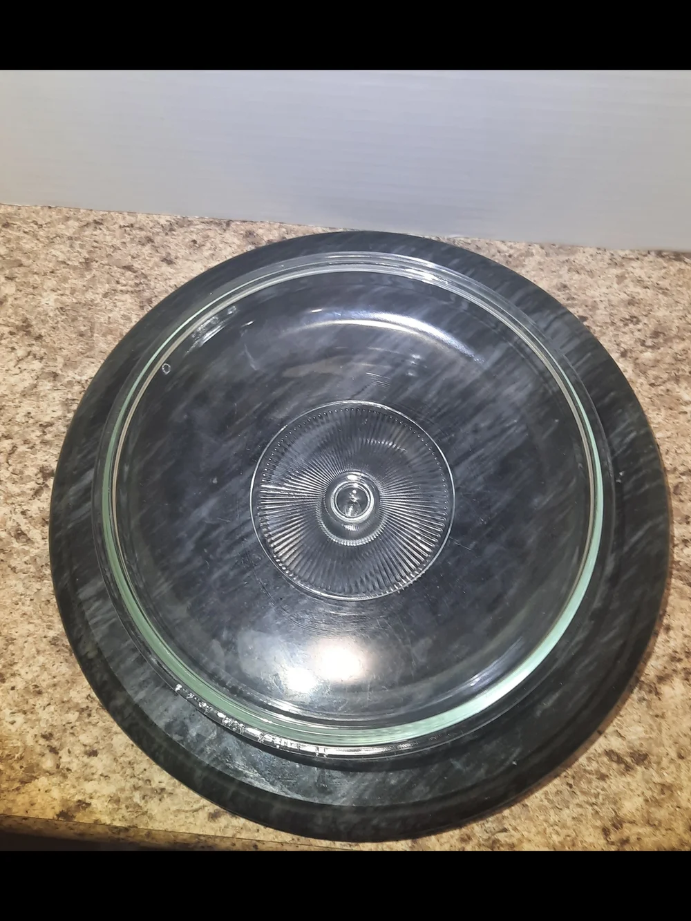 Vintage Pyrex 624c Glass Lid with Center Knob